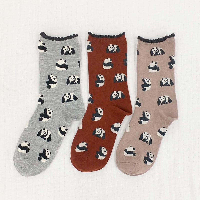 ⌒☆ASOBOU SOCKS☆⌒ ぱんだぱんだ Sクルー CUL734709
