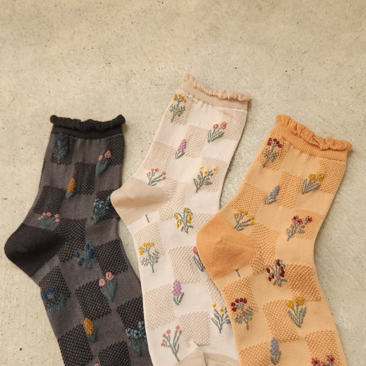 小物 chic_ryo AMBIDEX Store △〇16/2空紡糸ボーダー チェリー刺繍プル