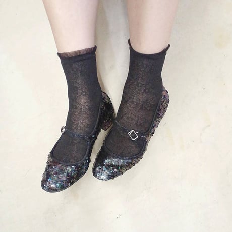 ໒꒱♡ bon･bon･socks ♡໒꒱  bonbon ラッセルレース風  ロークルー CUL643059