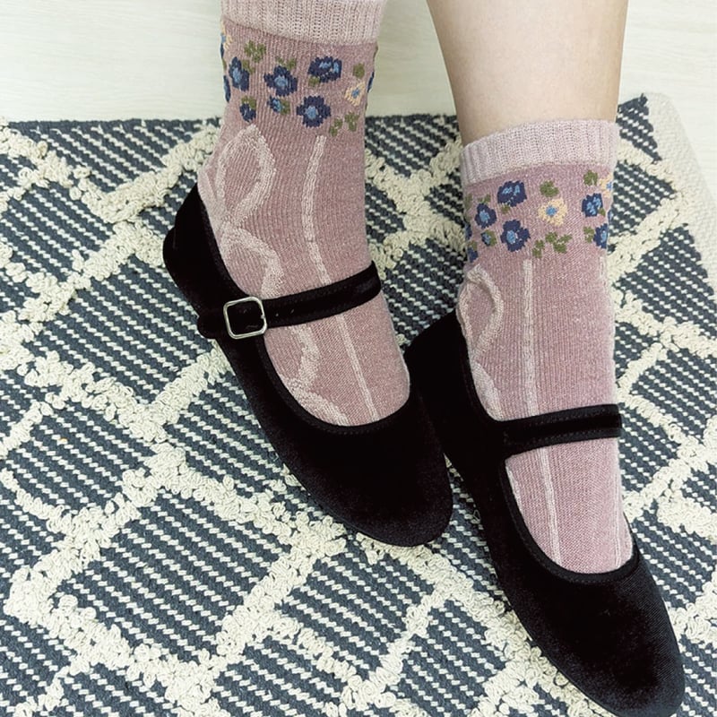 靴下・タイツ flowers 楽天市場】【Tabio Luxe】 フラワーつる柄ストッキング / 靴下屋