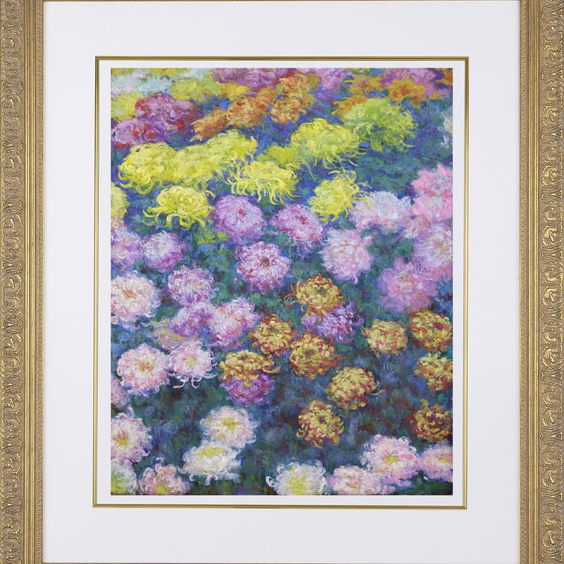 クロードモネリトグラフ厚みのある額に入っているのでたてかけられますです クロードモネリトグラフ厚みのある額に入っているのでたてかけられます