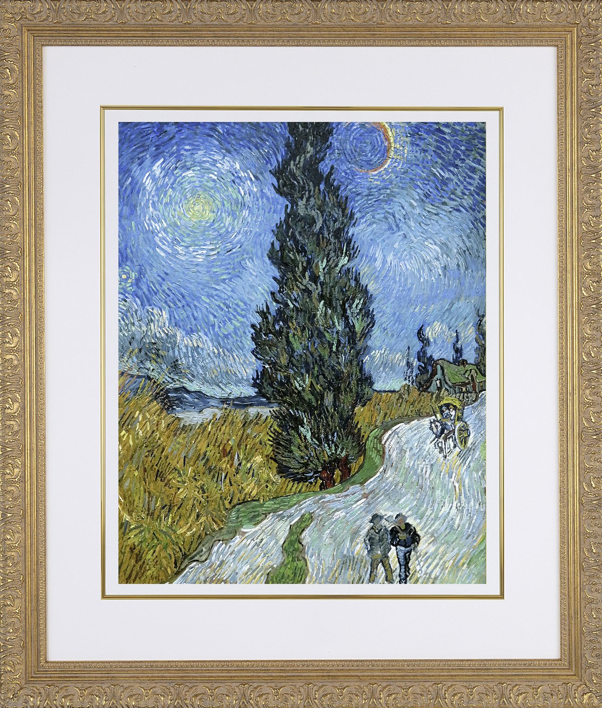 ゴッホ 糸杉に囲まれた果樹園 F6 複製画 ゴッホ 糸杉に囲まれた果樹園 F6 複製画