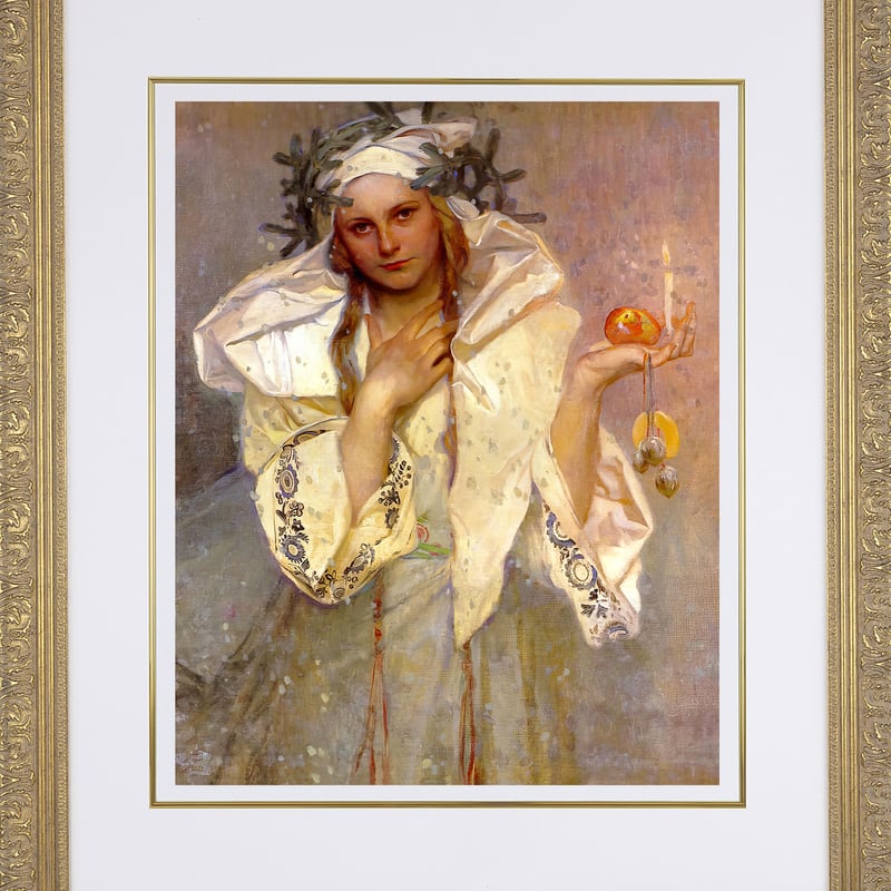 ミュシャ『クリスマス イン アメリカ』 リトグラフ・送料無料・新品