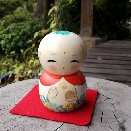 招福こけし 香村工芸 二体セット（台座付き） 香村工芸