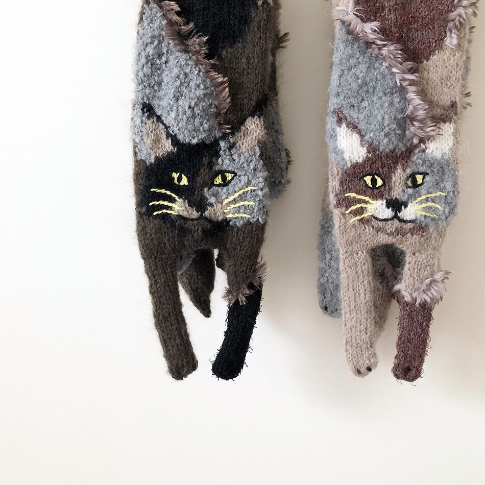 東海えりか 猫マフラー キット 編み物 - その他