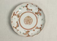明治前期色絵三方菊図通り物小皿②ケムリ