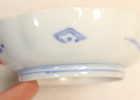 明治前期色絵紫陽花図なます皿