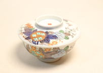 明治前期色絵紫陽花図蒸茶碗