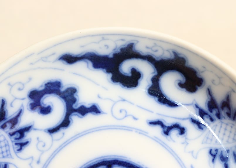 明治後期～大正銅判福文字に柘榴と唐草図小皿 | 吉祥寺PukuPuku