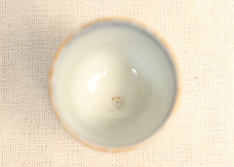 明治前期色絵蝙蝠と桜図のぞき　フリモノ