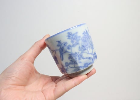 明治後期～大正銅判花鳥図筒向付