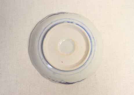 明治後期～大正銅判牡丹唐草図なます皿