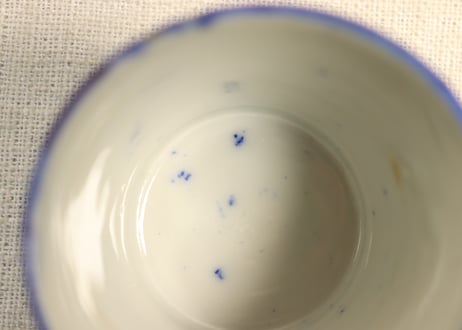 明治前期紙刷唐子図猪口
