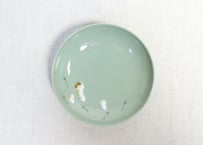 大正~昭和戦前青磁松茸図小皿