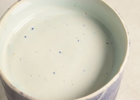 明治前期紙刷捻子に花と幾何学文四段重 一段にホツ