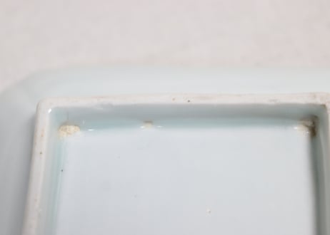 江戸後期染付山水と鷺図長皿