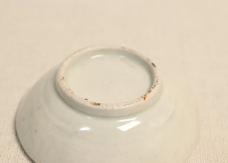 江戸後期染付巾着図豆皿②フリモノ