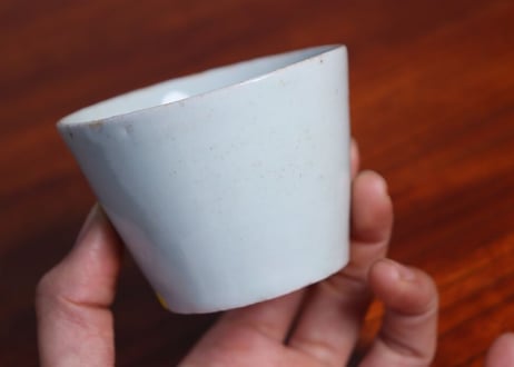 江戸中期白磁猪口 高台小ホツ①