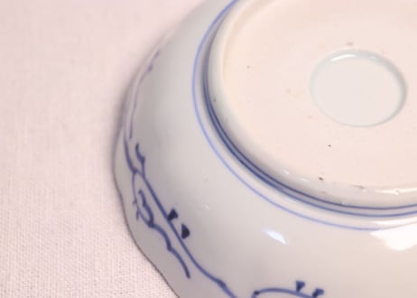 江戸幕末染付春蘭図なます皿