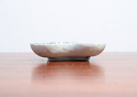 江戸中期紙刷古印判糸巻型小皿②　ノミホツ