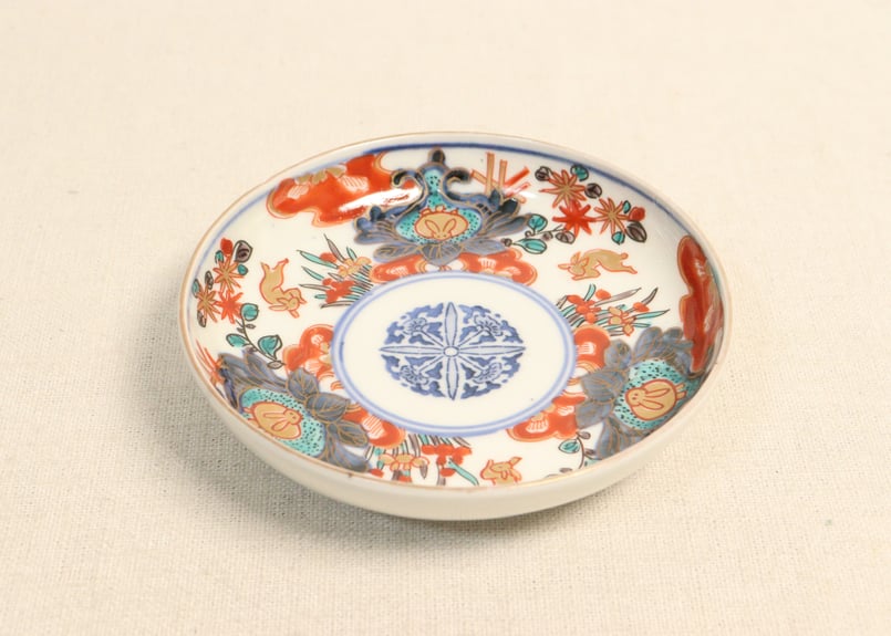 明治前期色絵六方に兎図小皿 5客組 | 吉祥寺PukuPuku