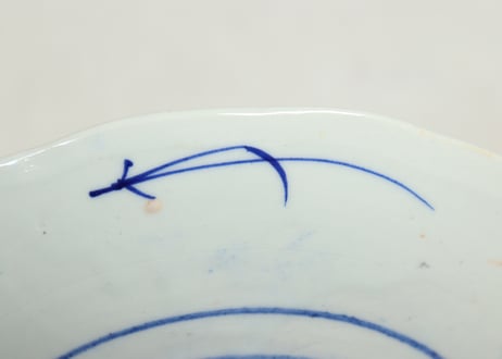 大正～昭和戦前色絵草花図7寸皿②少かたつき