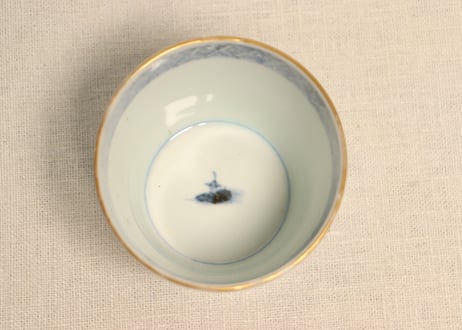 江戸後期色絵山水図猪口①