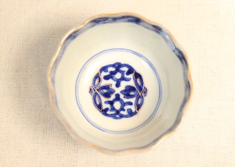 明治前期色絵熨斗と鶴亀図向付