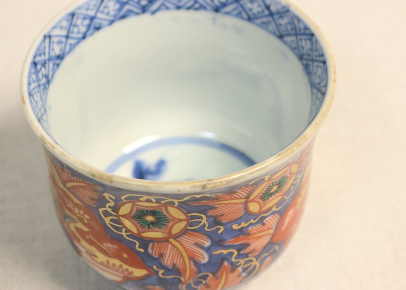 明治前期色絵鷺に沢潟図向付 | 吉祥寺PukuPuku