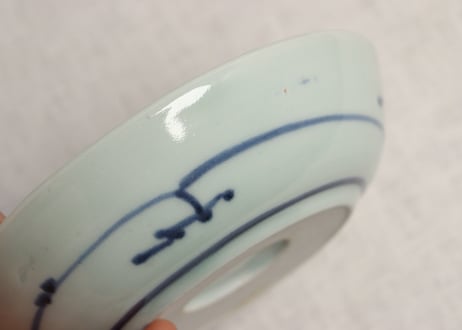 江戸後期染付雷文なます皿