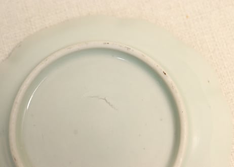 江戸後期色絵草花図小皿 5客組