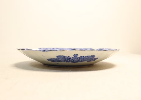 明治後期~大正銅判桐と菱花図7寸皿