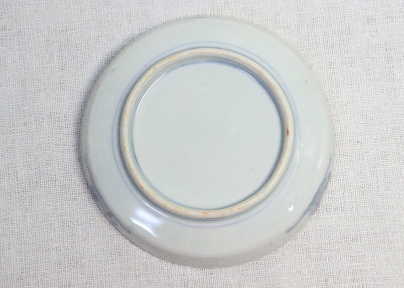 明治時代 レンゲ置き 山水絵柄