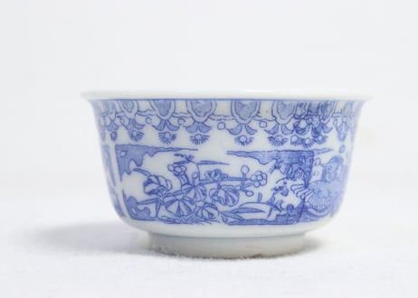明治後期～大正銅判鳳凰図煎茶碗
