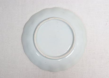 江戸幕末染付芦と鷺図5寸皿
