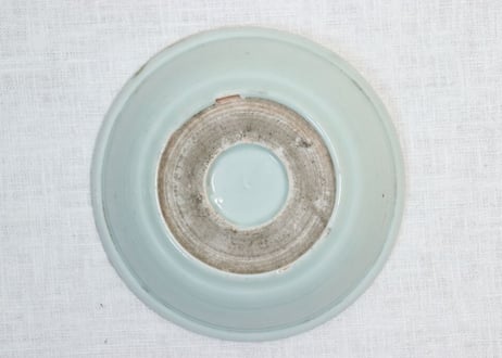 江戸後期青磁染付花図なます皿
