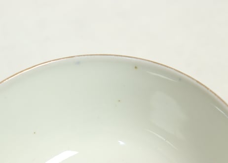 明治前期色絵獅子牡丹と人物図通り物蒸茶碗