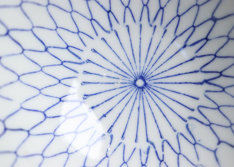 大正～昭和戦前ゴム判網手文蓋茶碗 | 吉祥寺PukuPuku