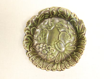 印判菊花緑 4寸皿 5客 印判菊花緑 4寸皿 5客 印判菊花緑 4寸皿 5客