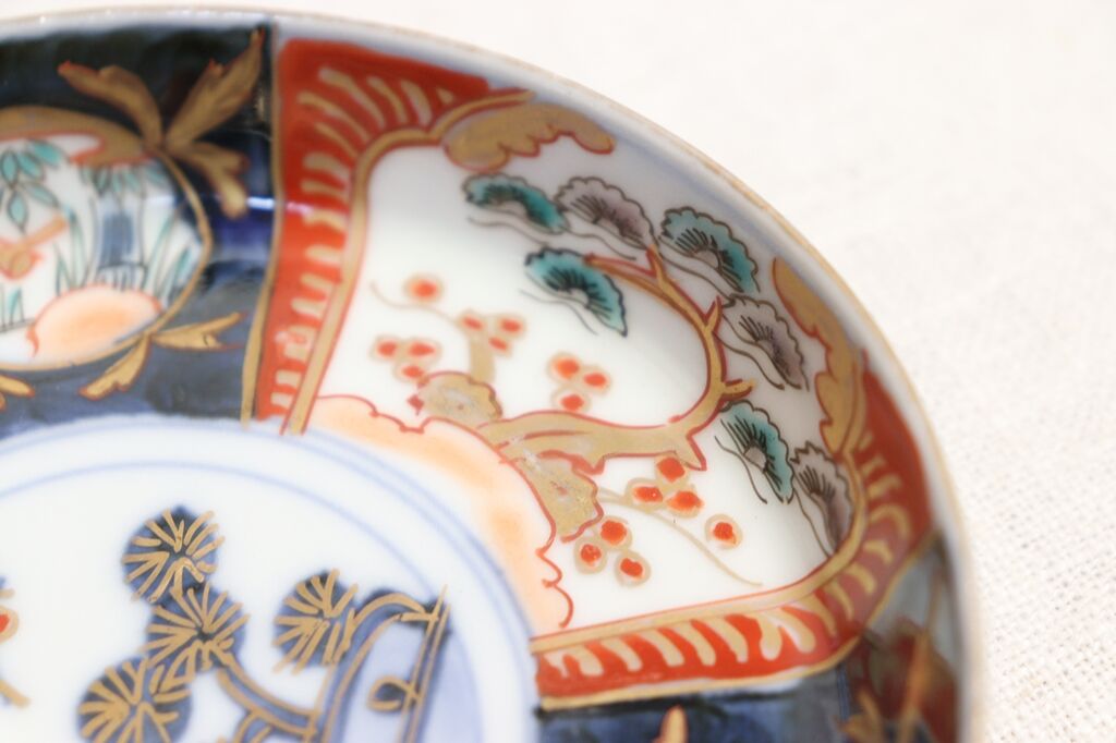 明治前期色絵松竹梅図縁立ち小皿 | 吉祥寺PukuPuku