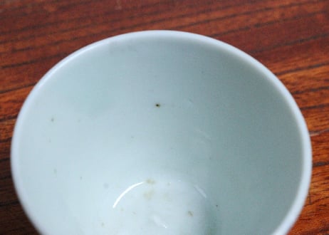 江戸中期染付立草図小猪口　5客組