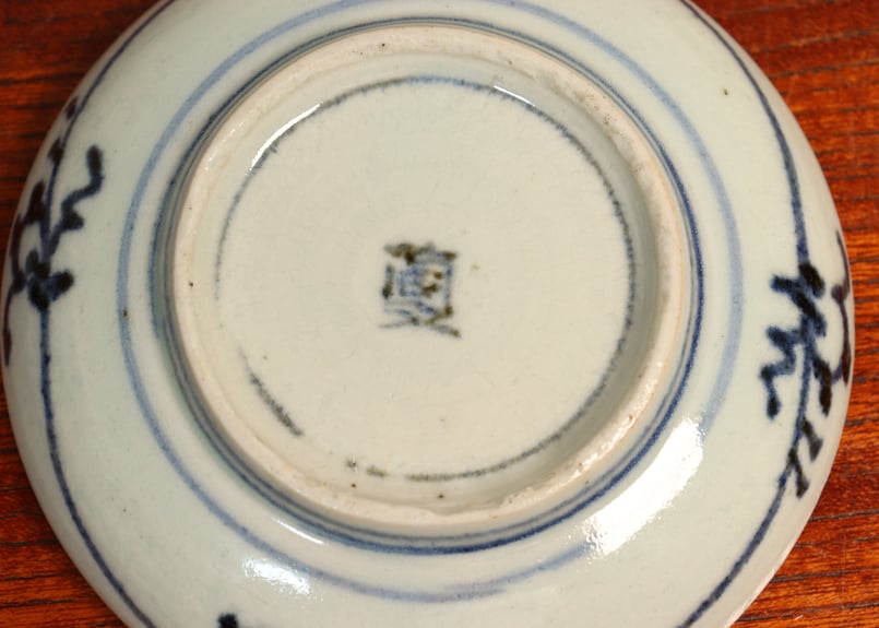 江戸中期筒江窯染付梅と竹図小皿 5客組 | 吉祥寺PukuPuku