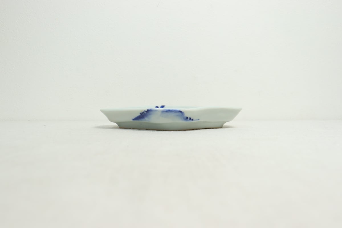 松田蘇川作/染付吉字文菱形皿五客揃/古染写/未使用品/向付 大正～昭和戦前染付松図菱形皿① | 吉祥寺PukuPuku