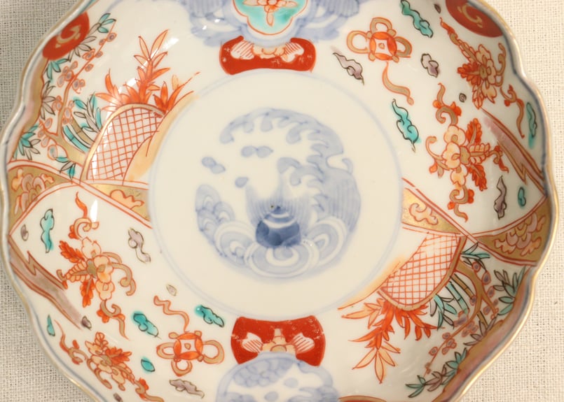 明治前期色絵竹梅と桐図通り物なます皿 | 吉祥寺PukuPuku