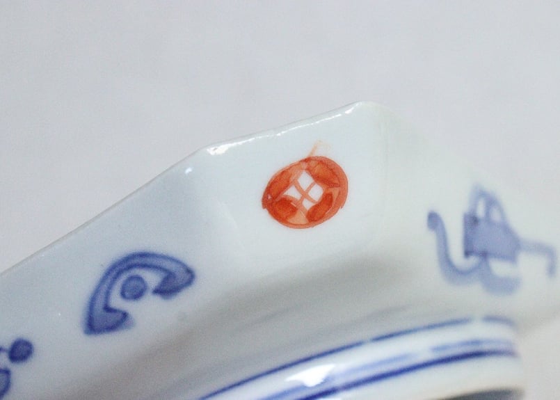 明治前期色絵梅に鶯図縁立長角皿 | 吉祥寺PukuPuku