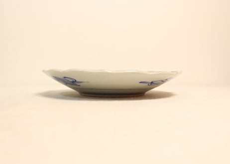 明治後期～大正色絵唐子と松鶴図7寸皿