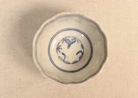 明治前期色絵竹林雀図向付