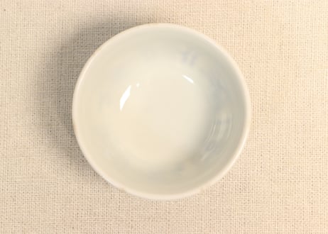 明治前期染付三方に文字図煎茶碗