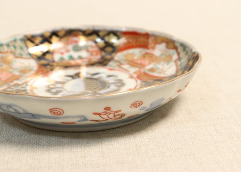 小皿 5枚 色絵 山水 花 江戸 明治 窯傷 小皿 5枚 色絵 山水 花 江戸 明治 窯傷 - メルカリ