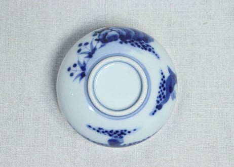 明治後期～大正ゴム判染付賢人図湯呑